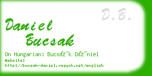 daniel bucsak business card